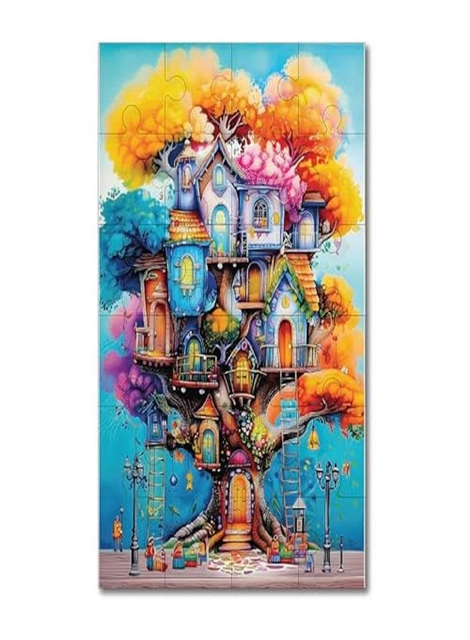 Khilonewale Kids Jigsaw Puzzle 8x12 Inch, 3+ Years - Colorful Educational Puzzle, Premium Thick Pieces, Learning Toy for Home or Classroom, Fun Gift for Boys and Girls (Rainbow Tree Village58) - Image 2